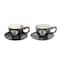 Assorted 7oz. Skull & Roses Ceramic Teacup & Saucer Set, 1pc. by Ashland®